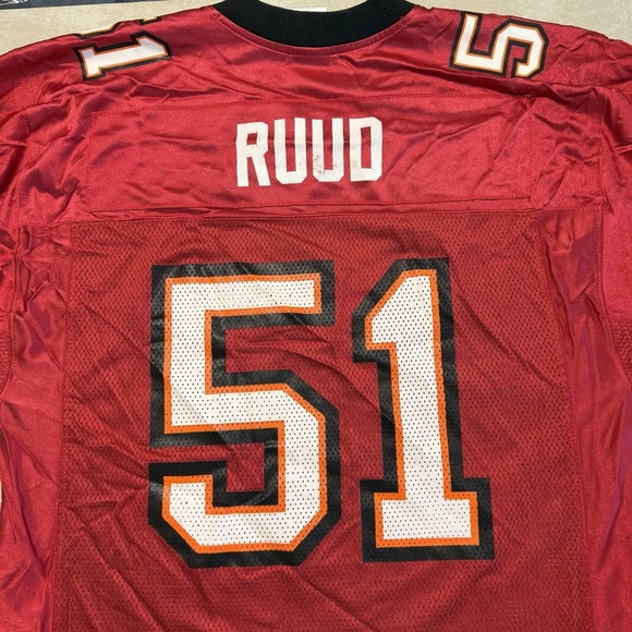 Reebok Tampa Bay Buccaneers Barrett Ruud #51 NFL Jersey Mens M Red Football - Picture 5 of 7